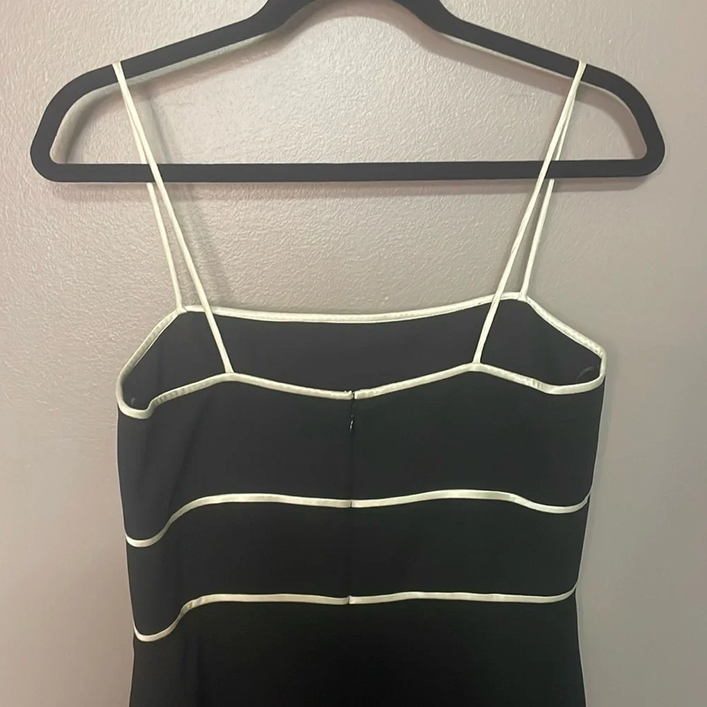 Talbots Women's Black and White A-Line Midi Dress Size 10 Medium Retro Vibes - Picture 7 of 9